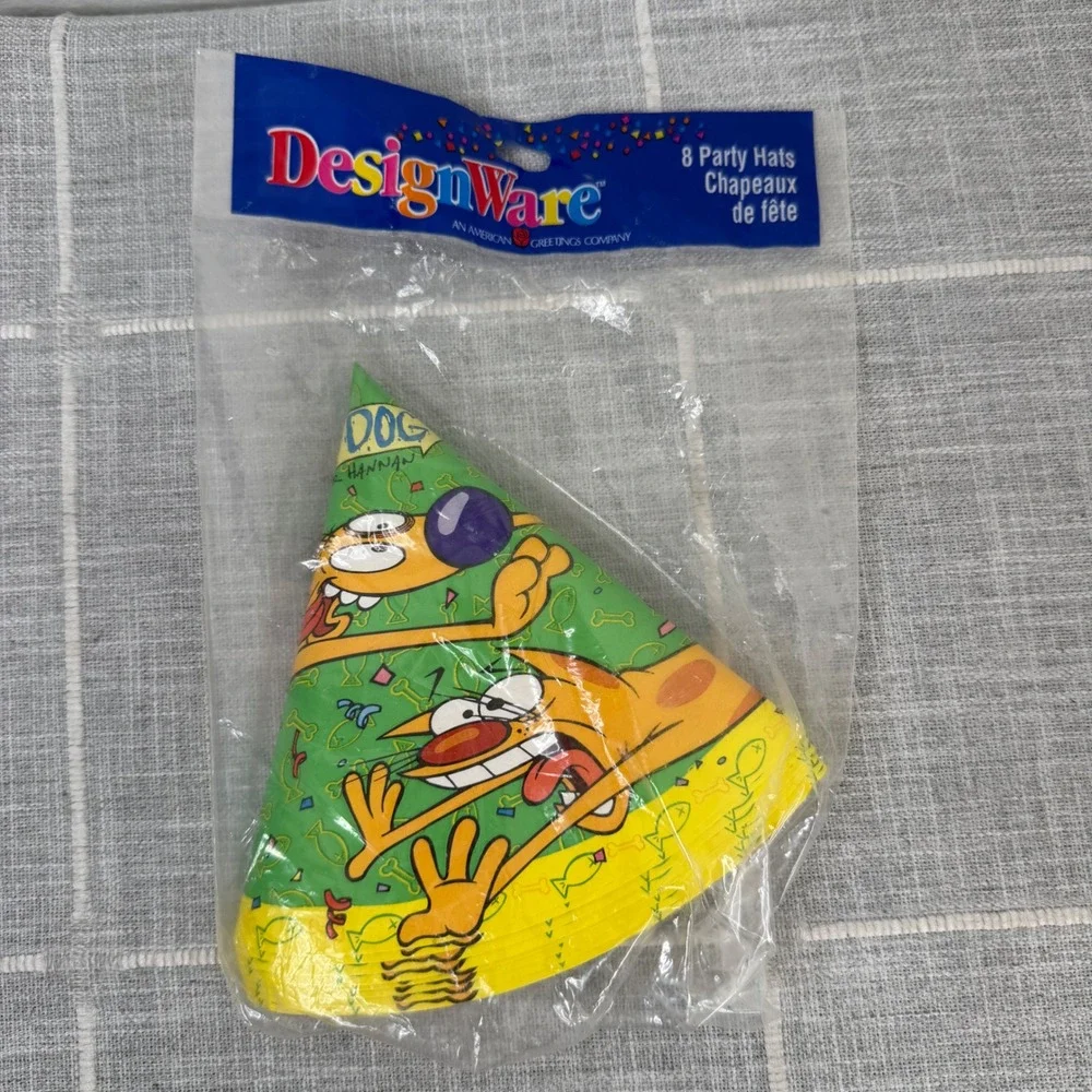 Vintage Nickelodeon Y2K Cat Dog Part Hats‎ 8 - NEW Design Ware